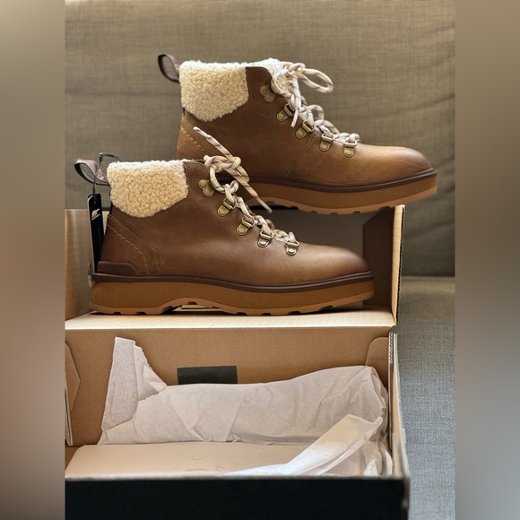 Sorel Women's Lace Up Boots - Brown and Cream - Picture 10 of 12